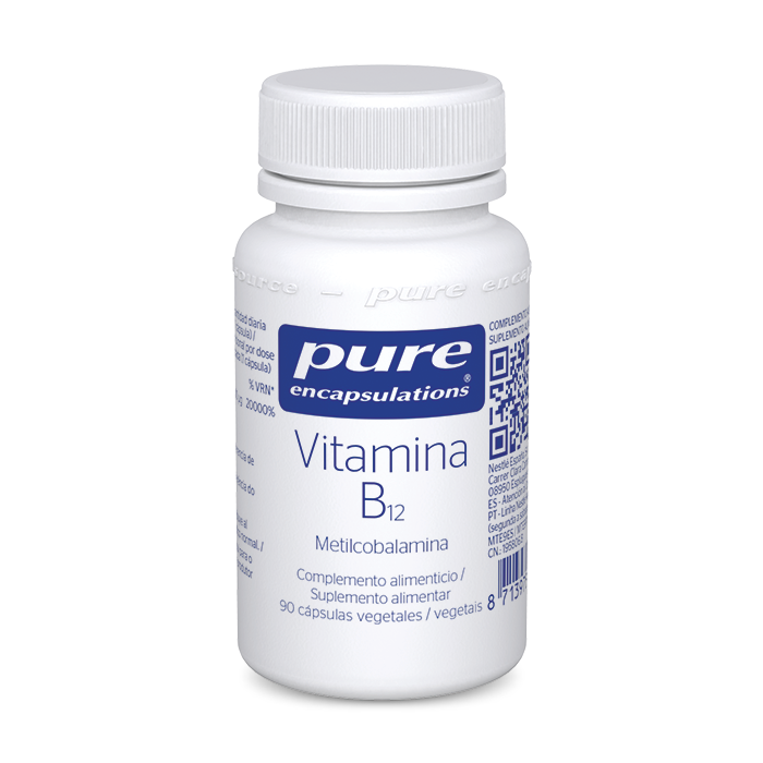 Complemento alimenticio Vitamina B12 Metilcobalamina 90 cápsulas Pure Encapsulations.