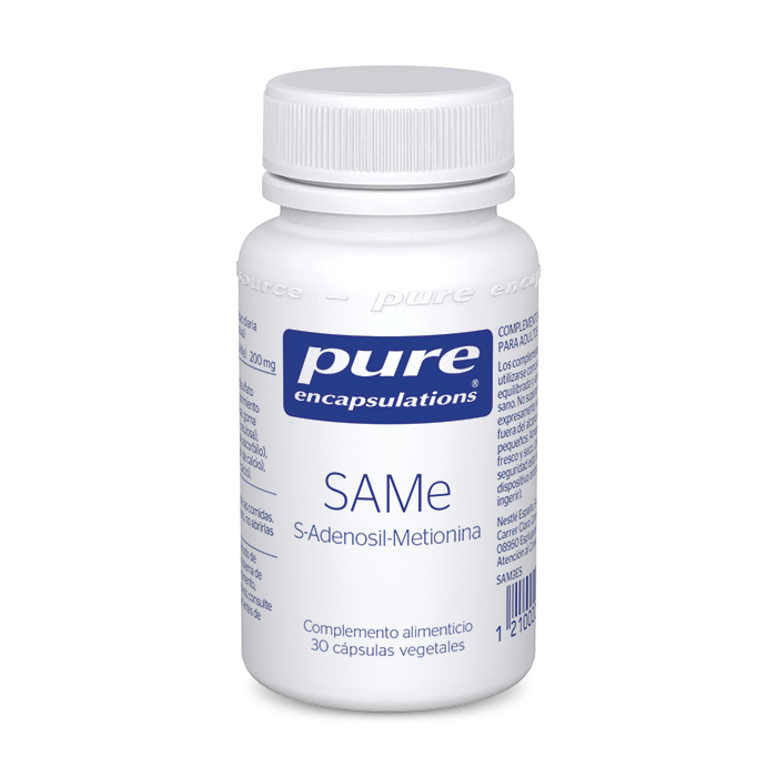 Complemento alimenticio SAMe S-Adenosil-Metionina 30 cápsulas Pure Encapsulations.